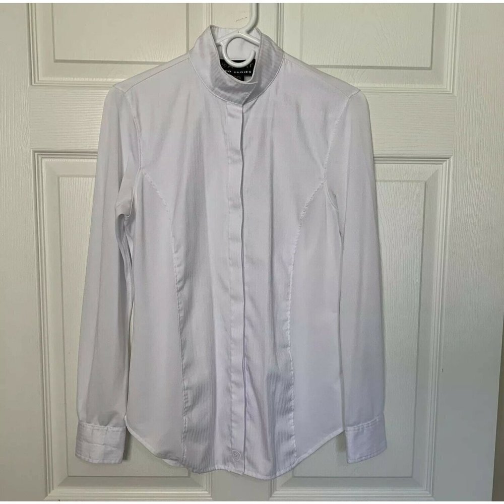 ARIAT Pro Series Shirt Mens 34 White Snap Long Sleeve Vented Sleeves